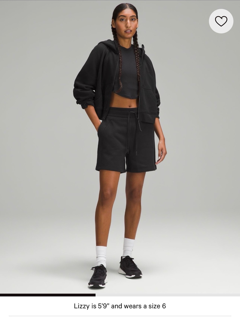 Lululemon Women's Scuba High-Rise Black Short 5" size 2